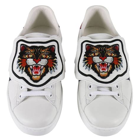 Gucci Angry Cat Leather Patch in White for Men 